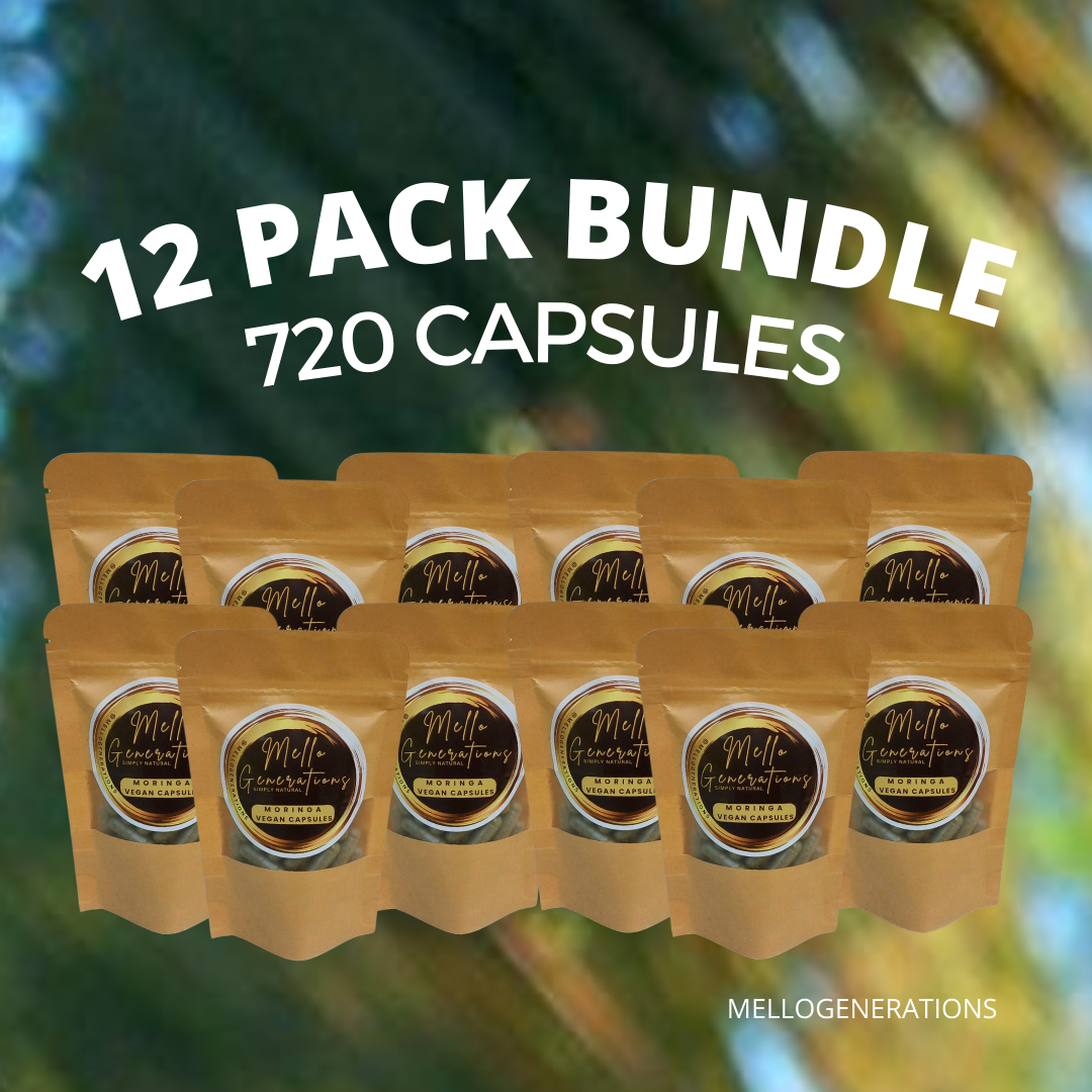PREMIUM 12 PACK BUNDLE | 720 MORINGA VEGAN CAPSULES