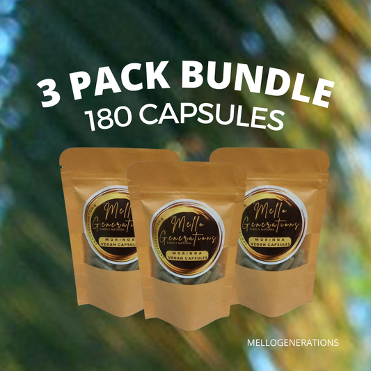3 PACK BUNDLE | 180 MORINGA VEGAN CAPSULES