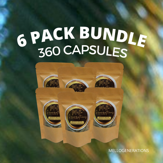 6 PACK BUNDLE | 360 MORINGA VEGAN CAPSULES